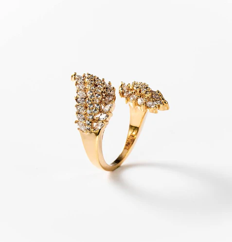 Bague ailes de lumière plaquée or 24 carats CHOGAN - Image 2
