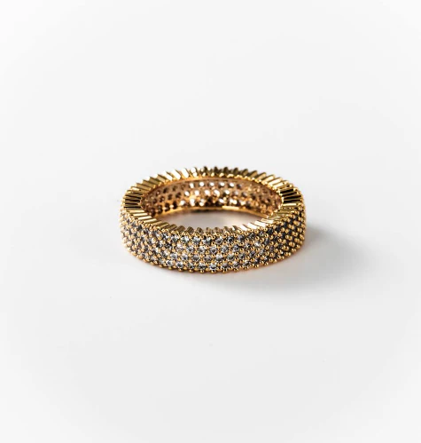 Bague disques de lumière plaquée or 24 carats CHOGAN - Image 2