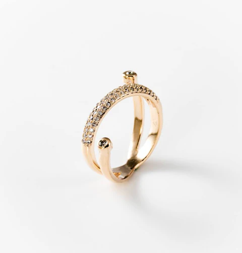 Bague funny plaquée or 24 carats CHOGAN - Image 2