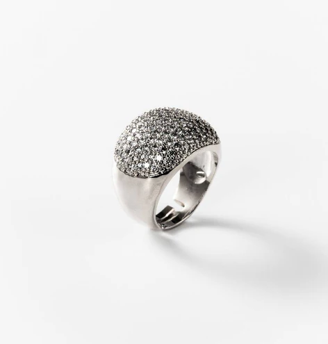 Bague lumineuse en métal rhodié CHOGAN - Image 2