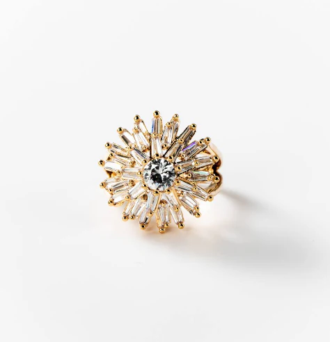 Bague Marguerite plaquée or 24 carats CHOGAN - Image 2