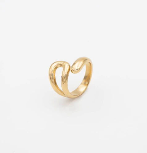 Bague « Modern Hug » plaquée or 18 carats CHOGAN - Image 2