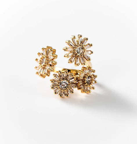 Bague printemps plaquée or 24 carats CHOGAN - Image 2