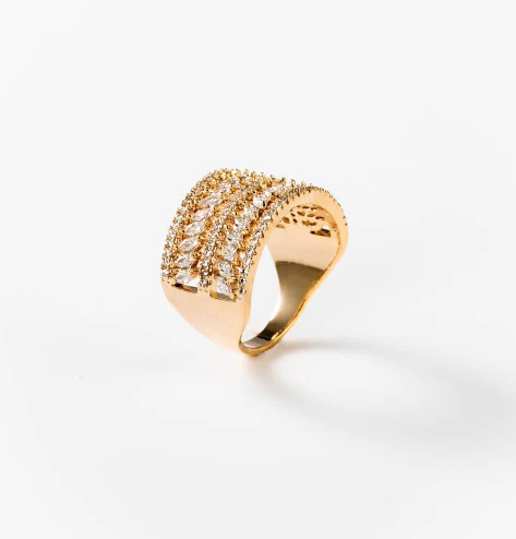 Bague Voie Lactée plaquée or 24 carats CHOGAN - Image 2