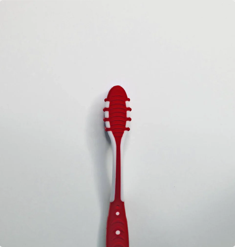 BROSSE À DENTS EXTRA CLEAN - SOIES MOYENNES (ROUGE-BLANC) CHOGAN - Image 3